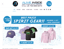 Tablet Screenshot of aliveinsideproductions.com